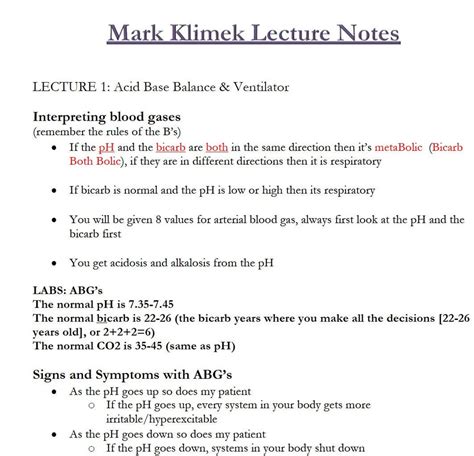 mark klimek lectures 1 to 12