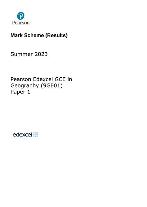 Mark Scheme Geography Paper 1 October November 2012 0460 1