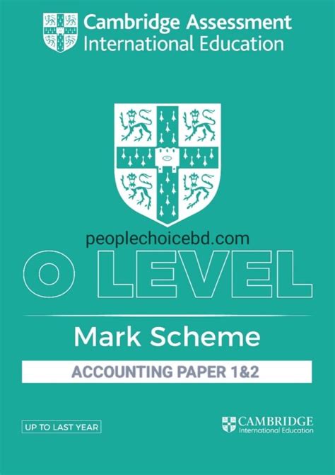 mark scheme o level accounting october 2013