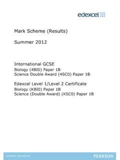 Mark Scheme Results Summer 2012 Pearson Qualifications