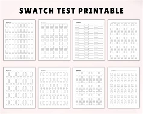 Marker Test Sheet Printable