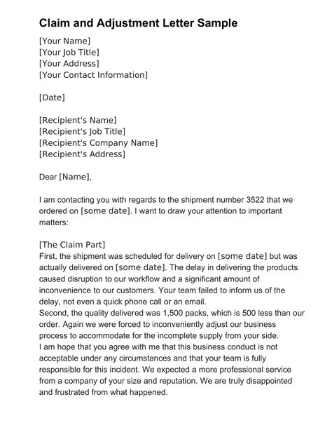Market Adjustment Letter Sample