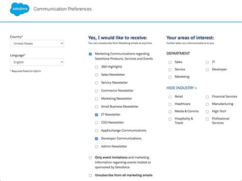 Marketing Cloud Preference Center