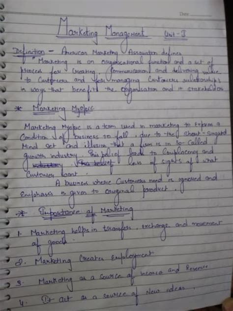 Marketing Management Notes From Bba 3rd Semester