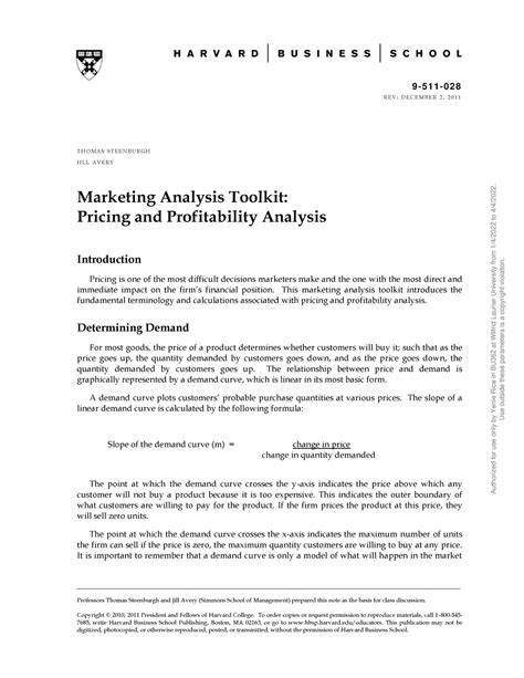 Read Online Marketing Analysis Toolkit Pricing And Profitability Analysis Pdf 