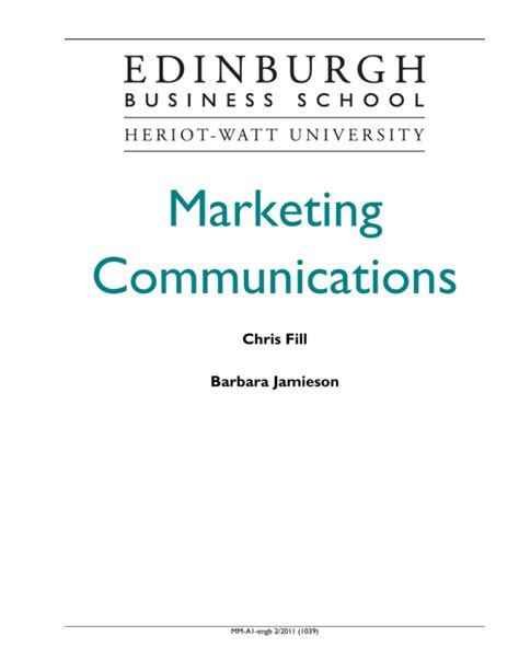 Full Download Marketing Communications Edinburgh Business School 