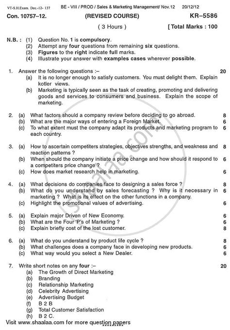 Download Marketing Management N6 Exam Question Papers 