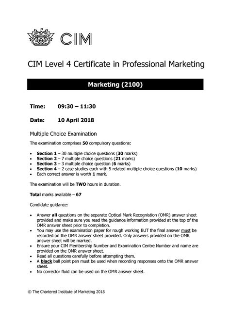 Download Marketing Past Exam Papers 