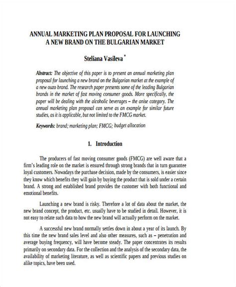 Download Marketing Plan Paper Sample 