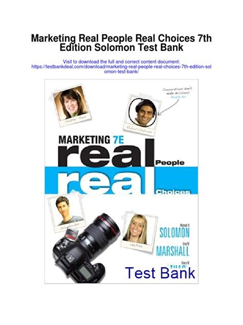 Read Marketing Real People Real Choices 7Th Edition Test Bank 