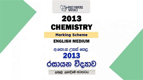 marking scheme chemistry june 2013 paper 2