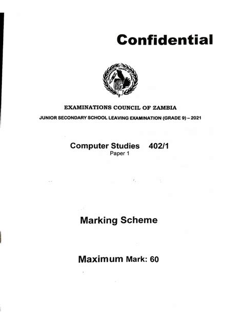 Full Download Marking Scheme Computer Studies Paper 3 2013 