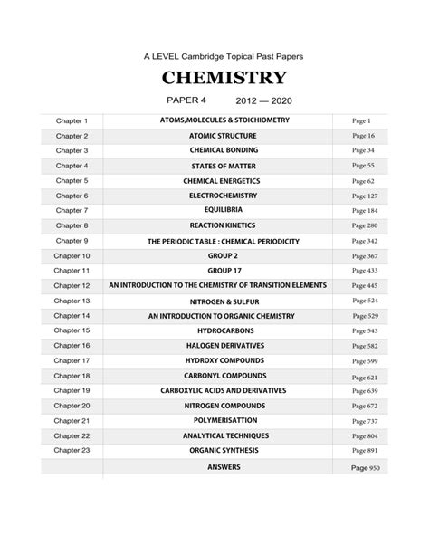 Read Online Marking Scheme For Chemistry Paper4 2002 