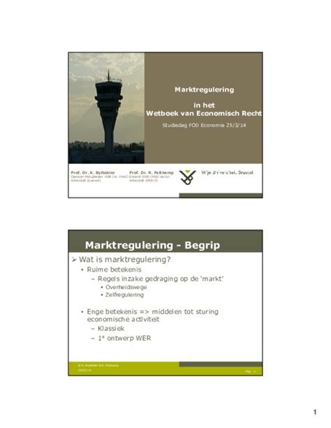 marktregulering Nederland