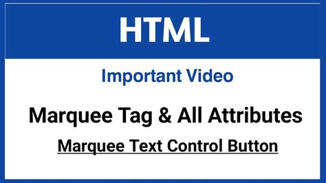 Marquee Tag Attributes