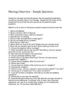 Full Download Marriage Interview Questionnaire Where Did You Meet For 