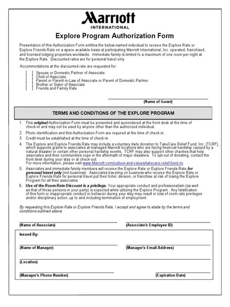 Marriott Forms Verification
