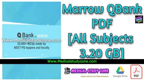 Marrow Question Bank Pdf