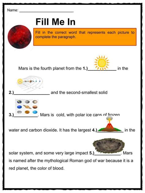 Mars Facts Amp Worksheets Discovery Climate Exploration Missions Mars Worksheet For 2nd Grade - Mars Worksheet For 2nd Grade