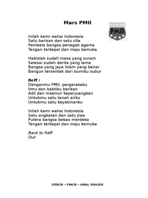 mars pmii | Lirik Mars PMII Pergerakan Mahasiswa Islam Indonesia