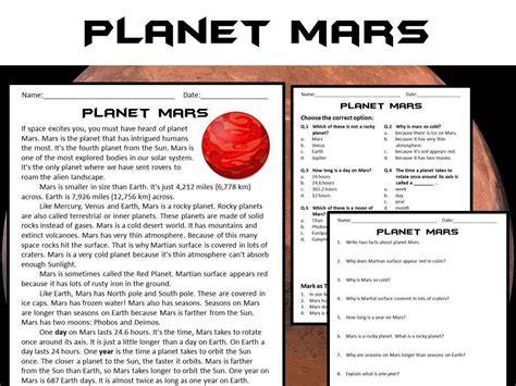 mars task second grade