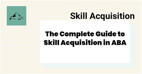 Martha Creation Skill Acquisition