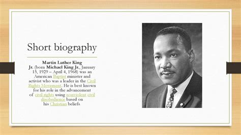 martin luther king jr biography in english