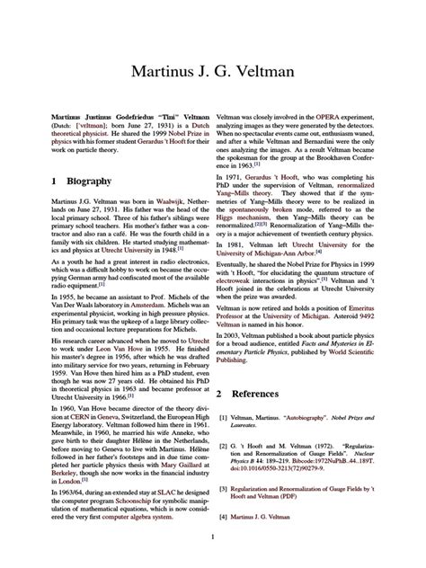 martinus veltman biography of williams