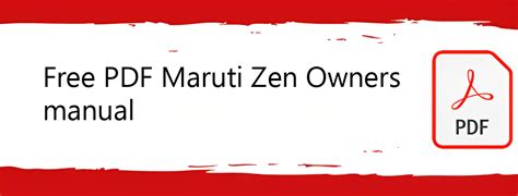 Full Download Maruti Zen User Guide 