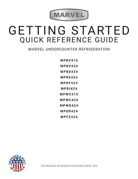 Read Marvel Appliance User Guide 