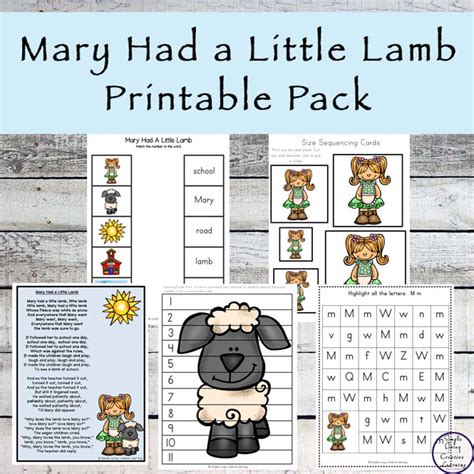 Mary Had A Little Lamb Printables   Mary Had A Little Lamb Printable Activities Mamas - Mary Had A Little Lamb Printables