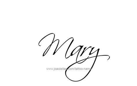 Mary In Cursive