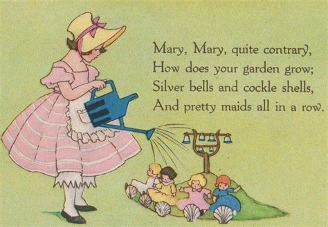 Mary Mary Quite Contrary Dltk Teach Mary Mary Quite Contrary Rhyme - Mary Mary Quite Contrary Rhyme