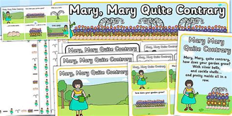 Mary Mary Quite Contrary Resource Pack Teacher Made Mary Mary Quite Contrary Activities - Mary Mary Quite Contrary Activities
