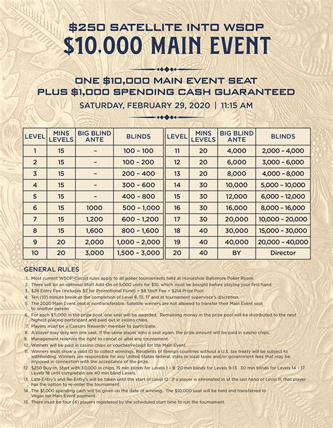 maryland live casino poker tournament calendar