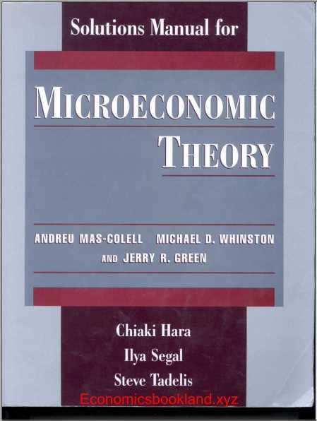 Full Download Mas Colell Microeconomic Theory Solutions 