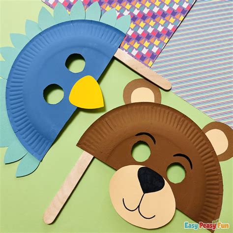 mask templates from paper plates