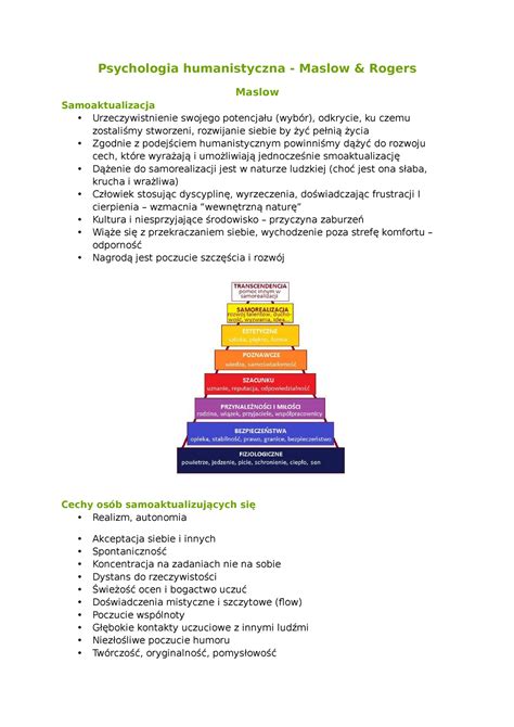 maslow psychologia