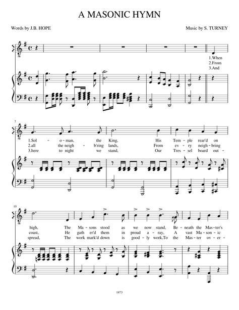 masonic sheet music