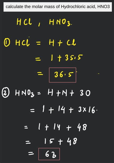 Mass Of Hno3