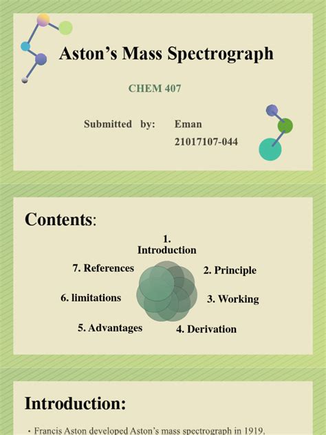 Mass Spectrograph Pdf