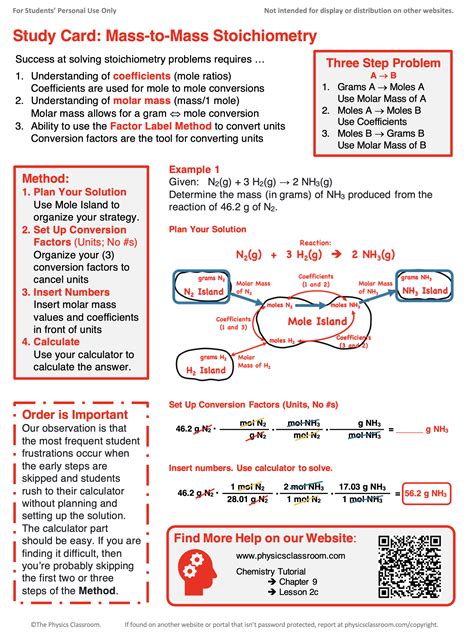 Mass To Mass Stoichiometry Problems Answers