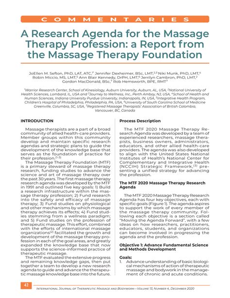 Download Massage Research Paper 