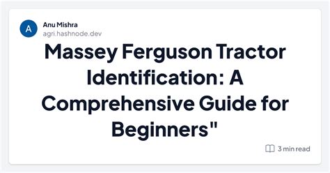 Read Massey Ferguson Identification Guide 