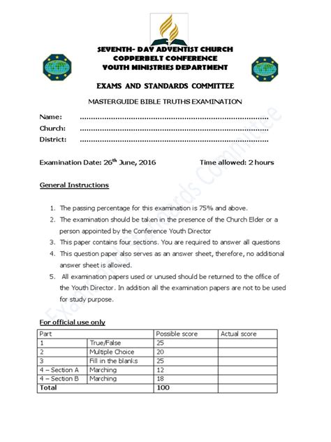 Master Guide Bible Truth Exam Questions