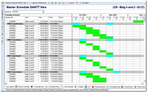 Master Scheduling Training Calendar