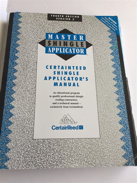 Master Shingle Applicator Manual
