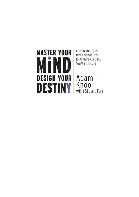 Master Your Mind Design Your Destiny