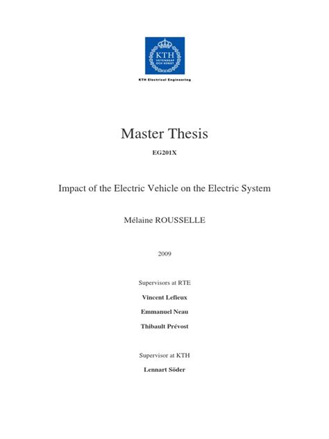 Full Download Master Thesis Electric Vehicle Integration 