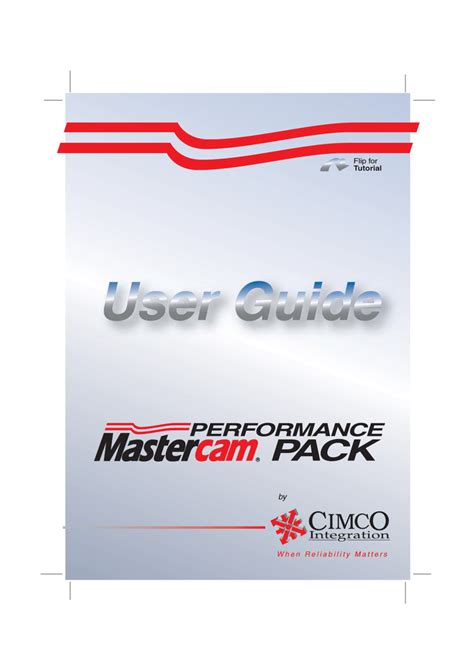 Download Mastercam Hsm Performance Pack User Guide 